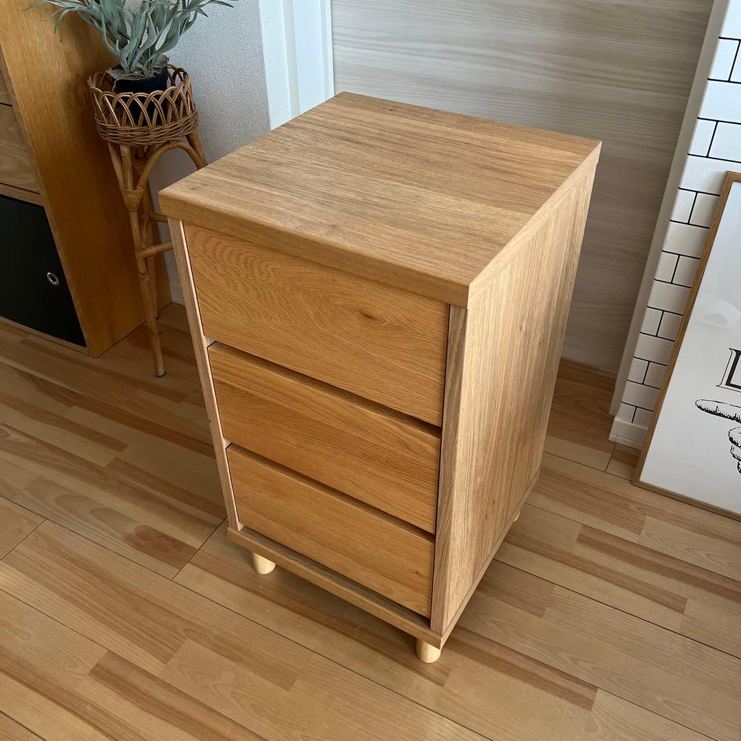 リセノ ナイトテーブル キャビネット サイドボード シェルフ ラック 収納棚 木