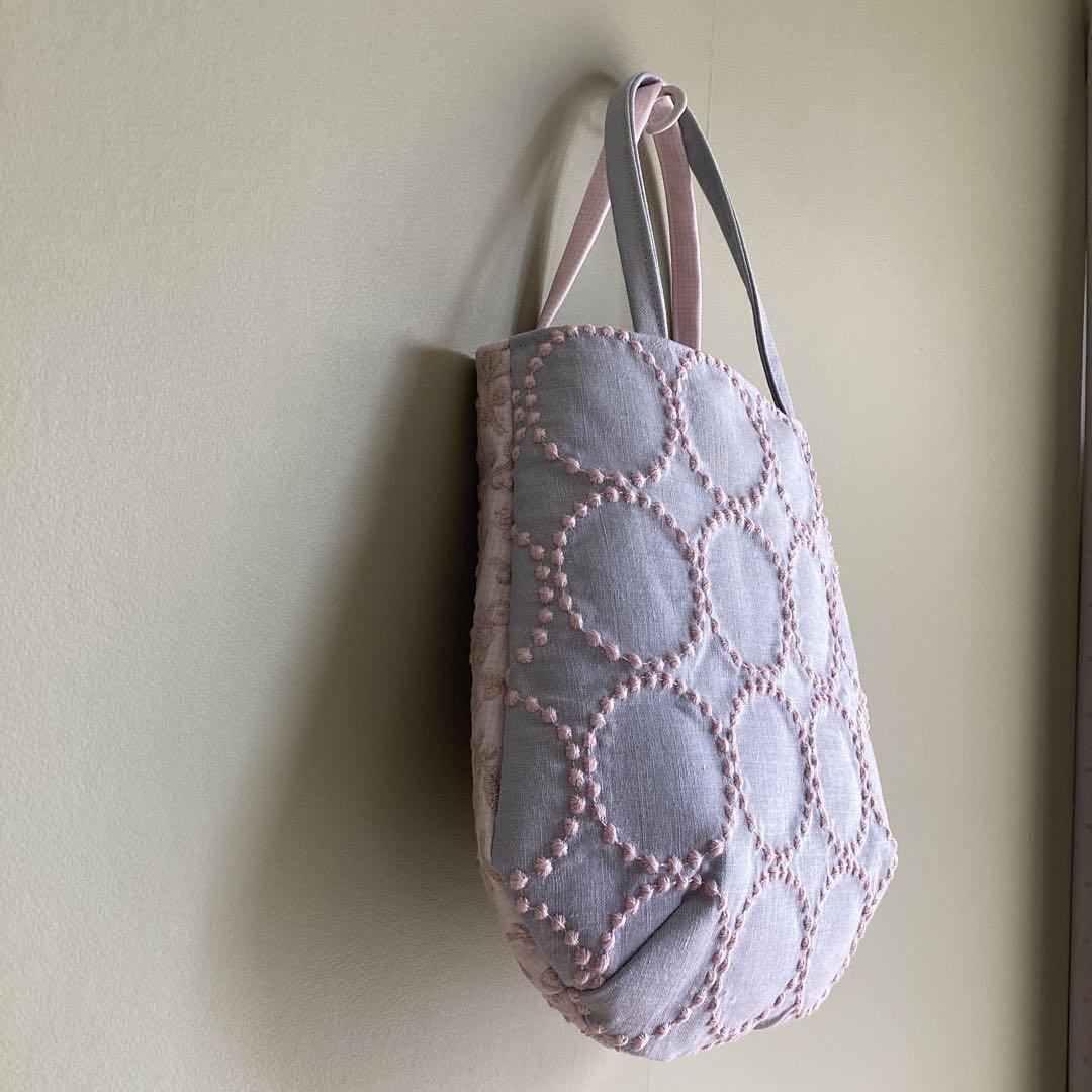 専用です！ミナペルホネンタンバリンライトブルーでトートバッグ