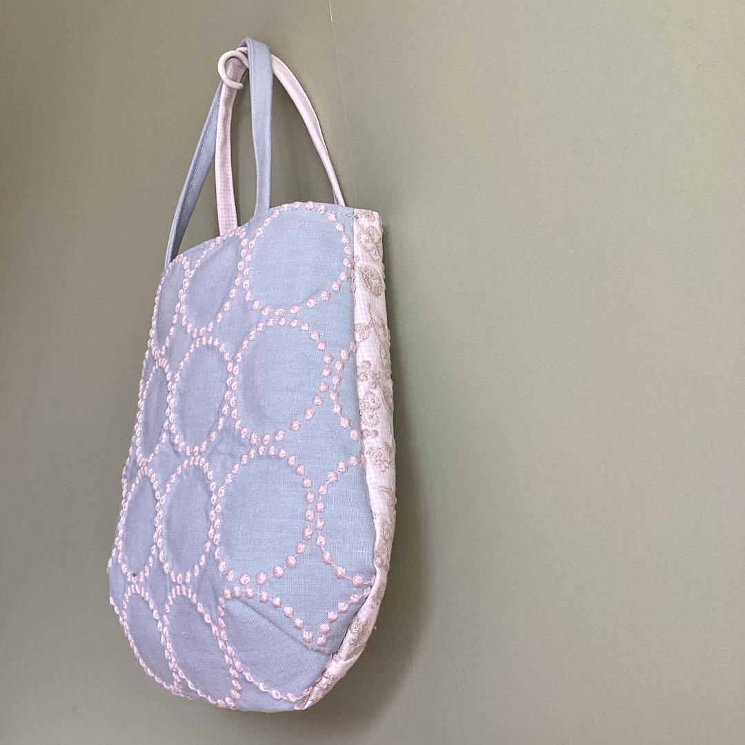 専用です！ミナペルホネンタンバリンライトブルーでトートバッグ