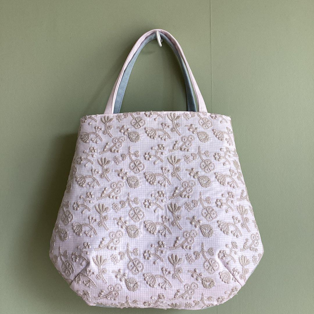 専用です！ミナペルホネンタンバリンライトブルーでトートバッグ