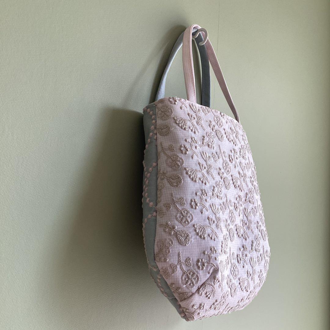 専用です！ミナペルホネンタンバリンライトブルーでトートバッグ