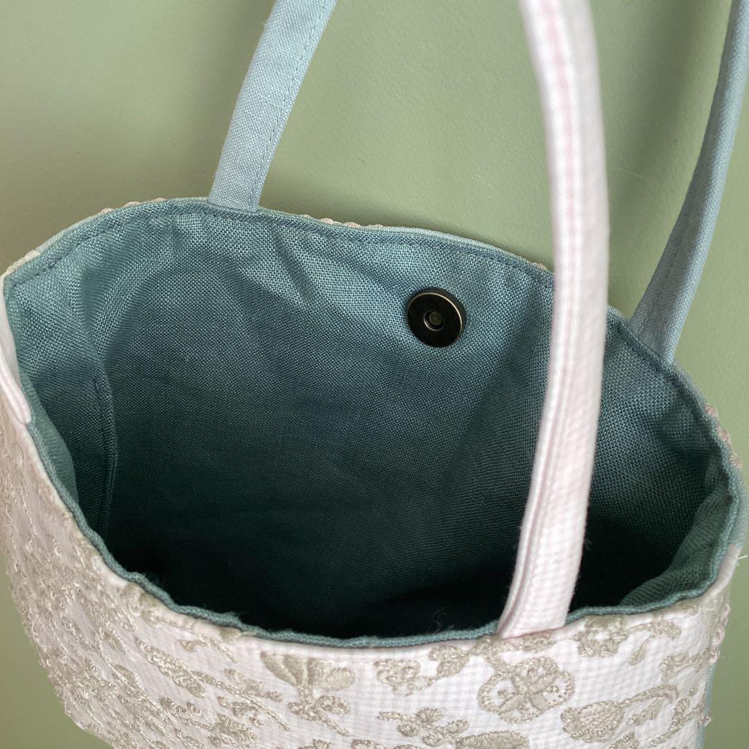 専用です！ミナペルホネンタンバリンライトブルーでトートバッグ