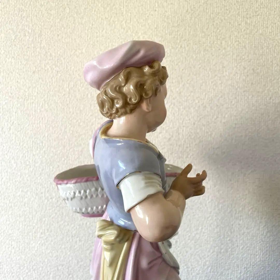 ・マイセン・バスケットの少女・高さ３７.５cm・Meissen・