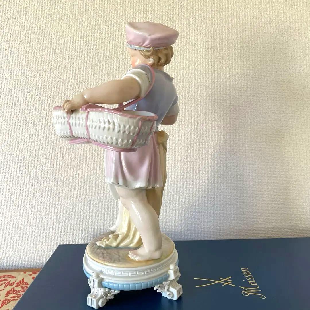 ・マイセン・バスケットの少女・高さ３７.５cm・Meissen・