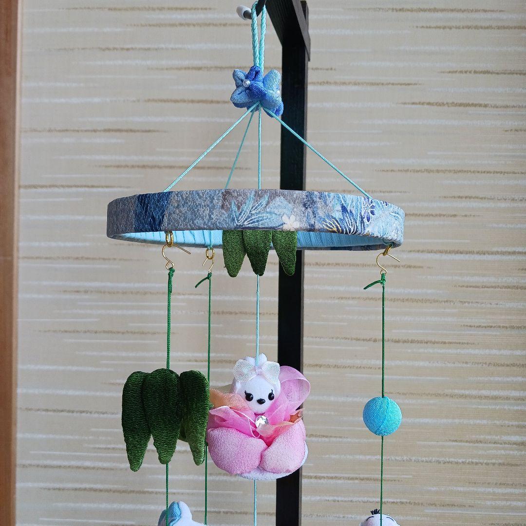 《いっちゃん様ご予約》★いちごちゃんの七夕吊るし飾り★ちりめん細工