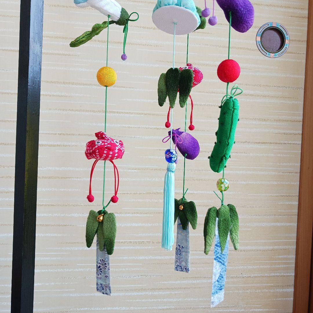 《いっちゃん様ご予約》★いちごちゃんの七夕吊るし飾り★ちりめん細工