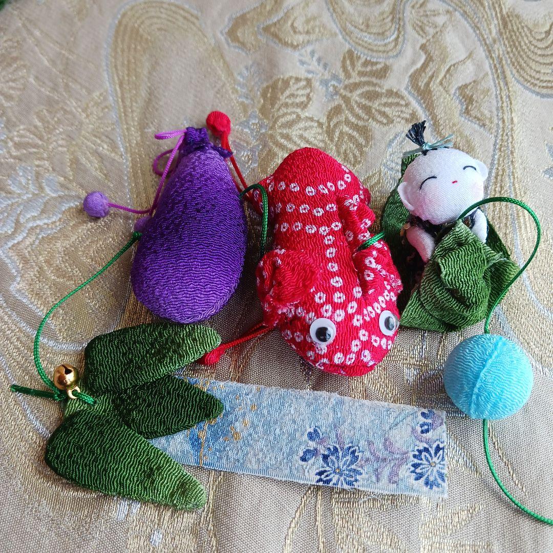 《いっちゃん様ご予約》★いちごちゃんの七夕吊るし飾り★ちりめん細工