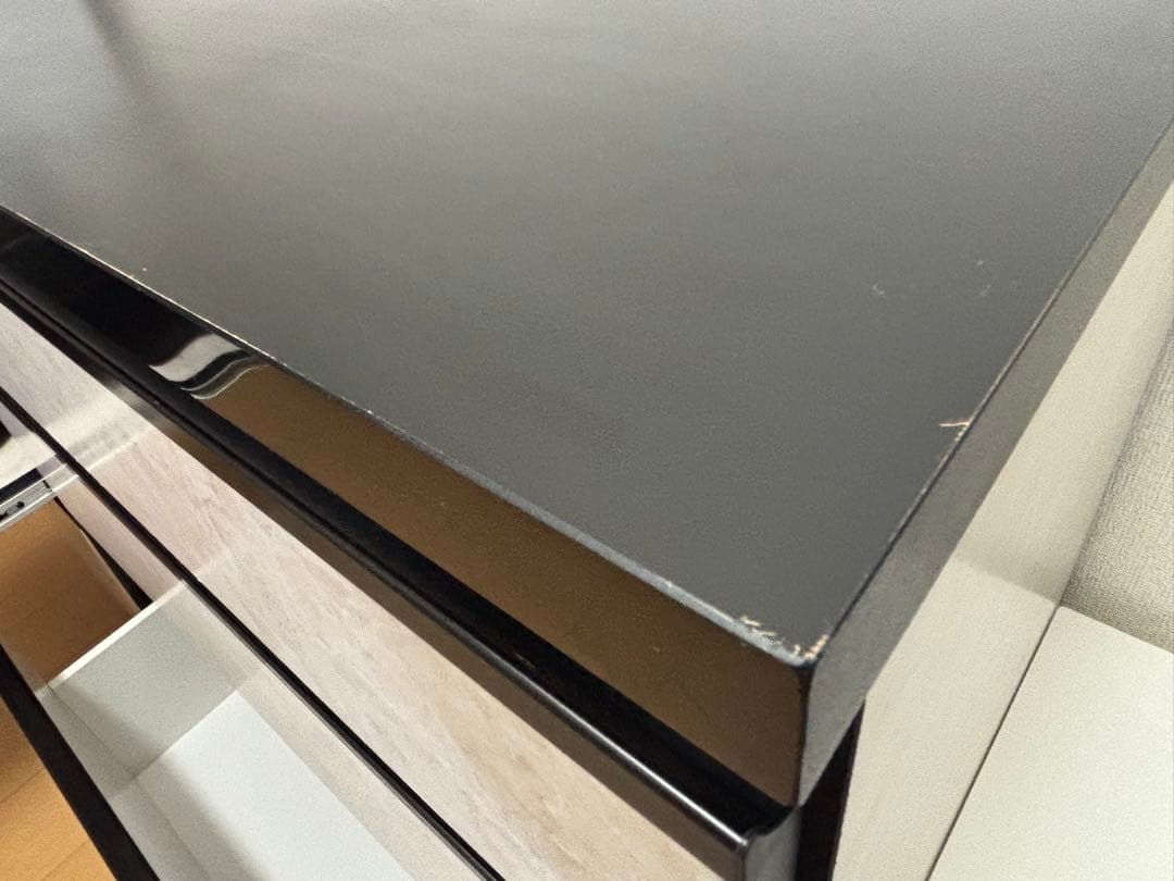 大川家具 日本製 キッチンカウンター ストーンホワイト