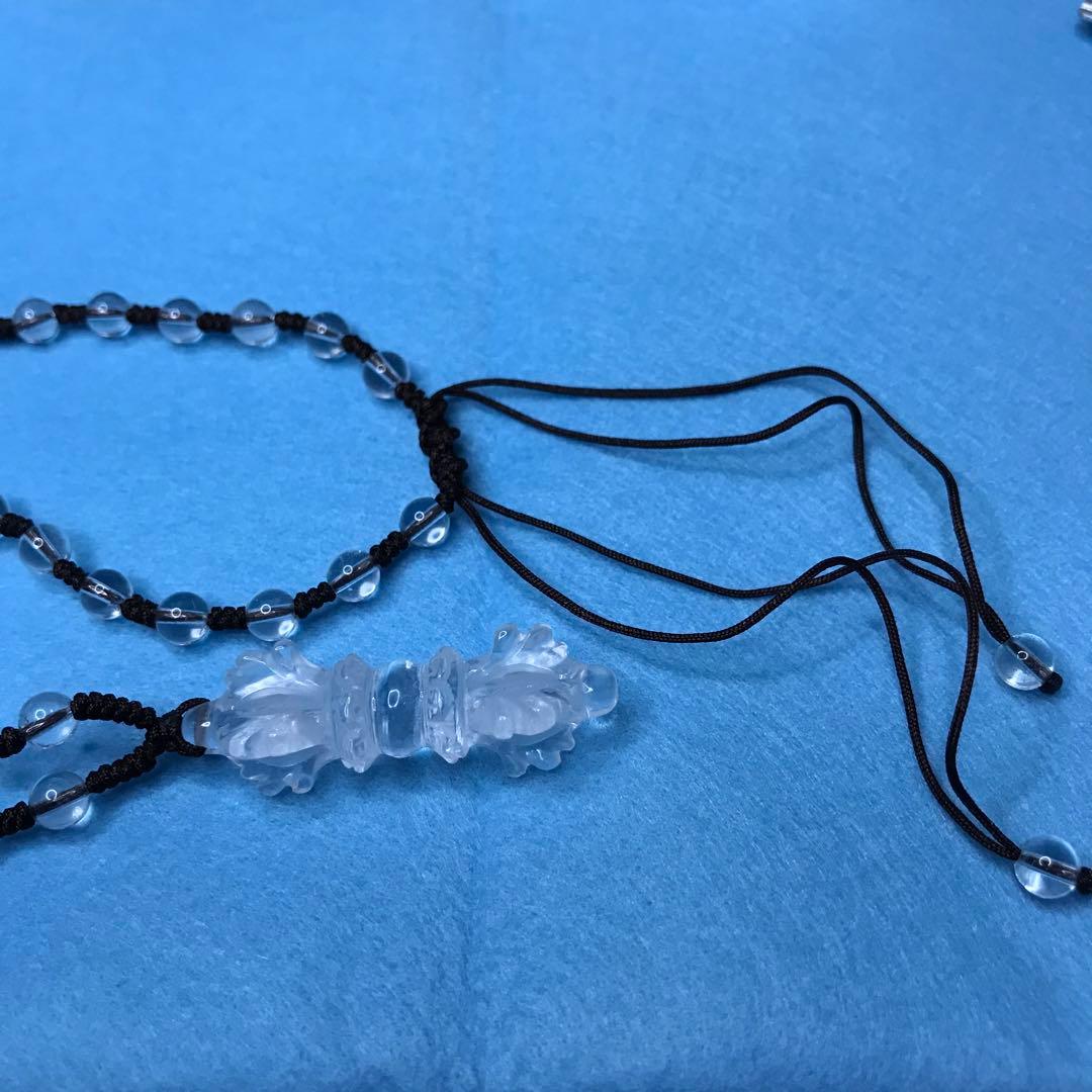 超激レア珍品‼︎ 限定出品　ヒマラヤ水晶　クリスタル　五鈷杵　法器　ネックレス