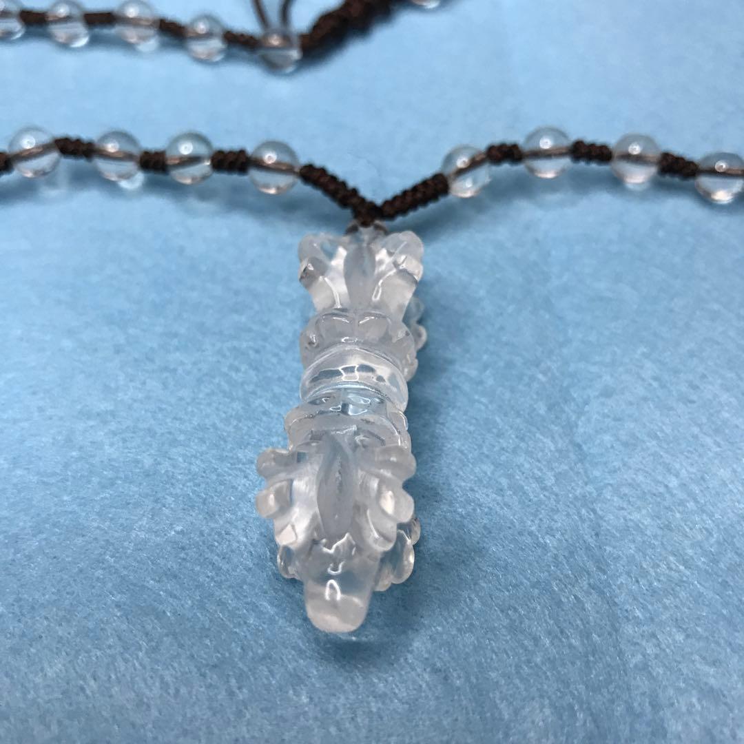 超激レア珍品‼︎ 限定出品　ヒマラヤ水晶　クリスタル　五鈷杵　法器　ネックレス