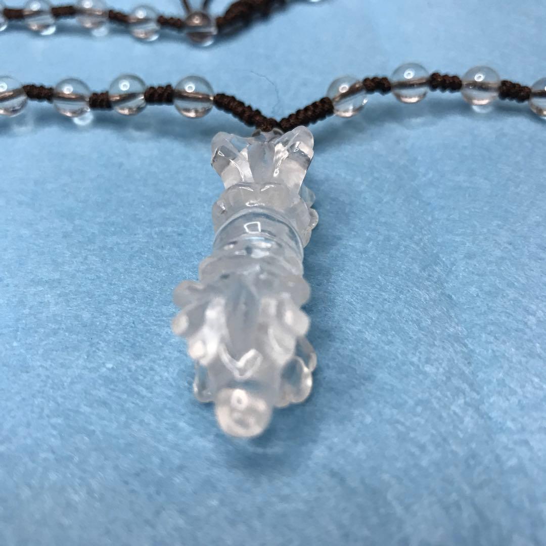 超激レア珍品‼︎ 限定出品　ヒマラヤ水晶　クリスタル　五鈷杵　法器　ネックレス