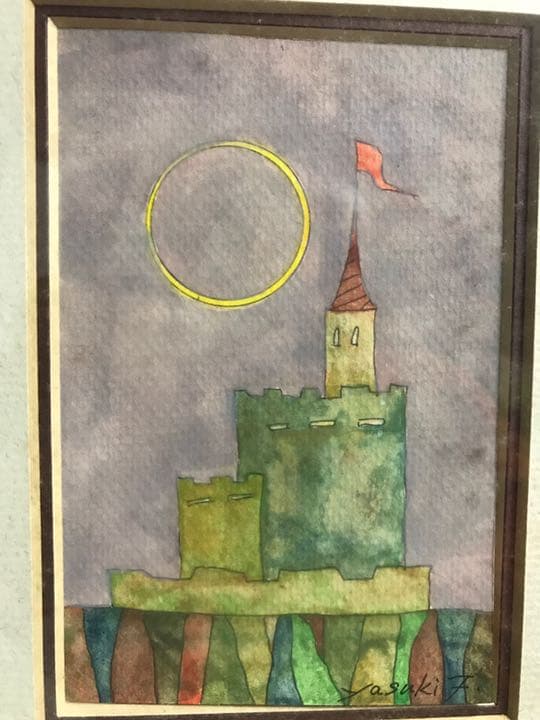 西洋のお城と満月の絵画になります。