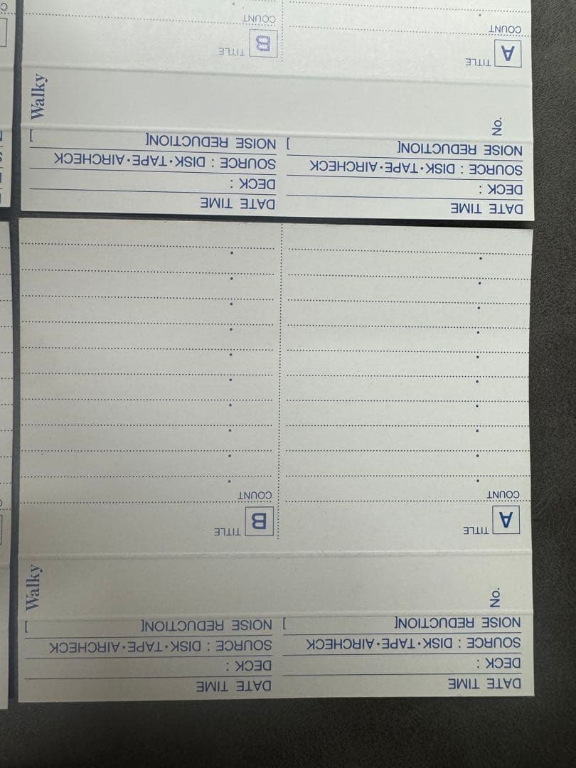 【激レア！未使用品】　原田知世さんカセットテープラベル　２種類×各5枚　計10枚