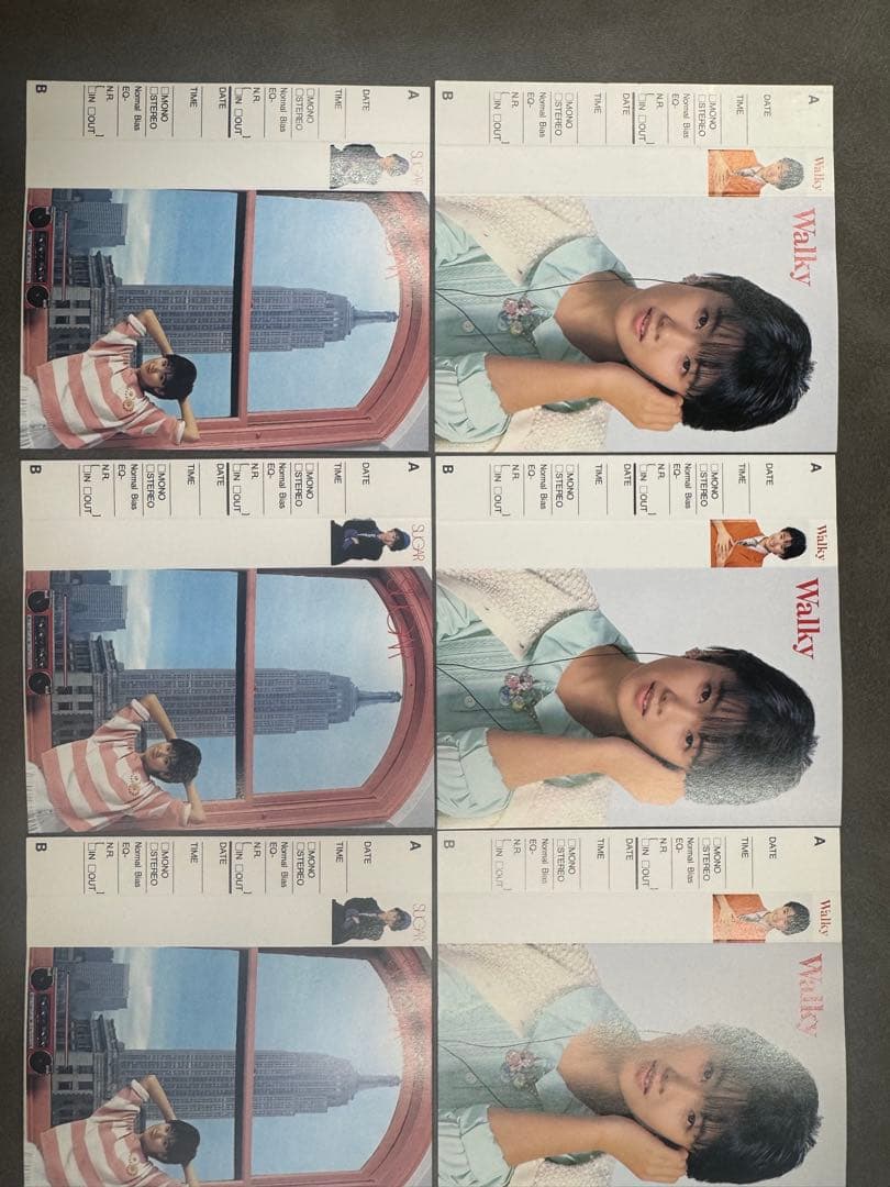 【激レア！未使用品】　原田知世さんカセットテープラベル　２種類×各5枚　計10枚