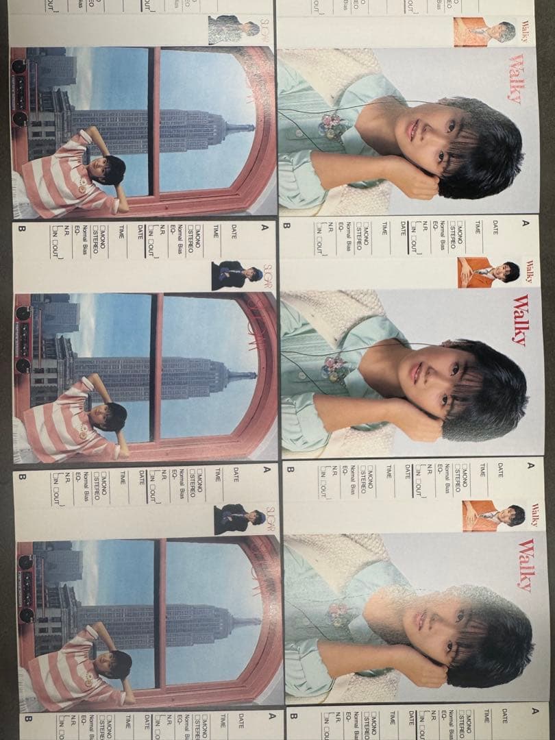 【激レア！未使用品】　原田知世さんカセットテープラベル　２種類×各5枚　計10枚