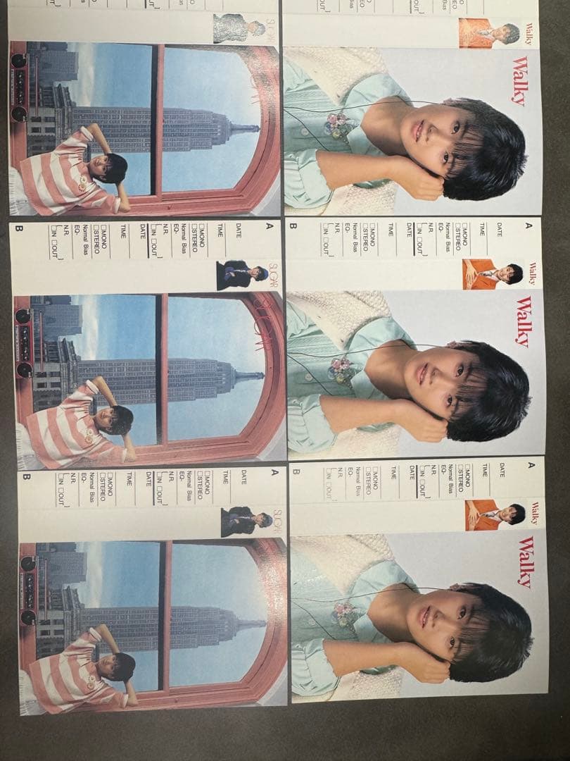 【激レア！未使用品】　原田知世さんカセットテープラベル　２種類×各5枚　計10枚