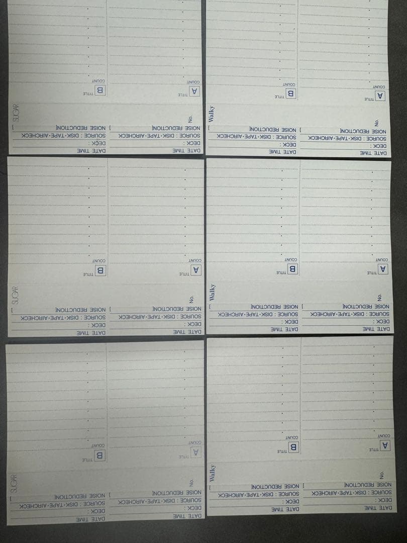 【激レア！未使用品】　原田知世さんカセットテープラベル　２種類×各5枚　計10枚