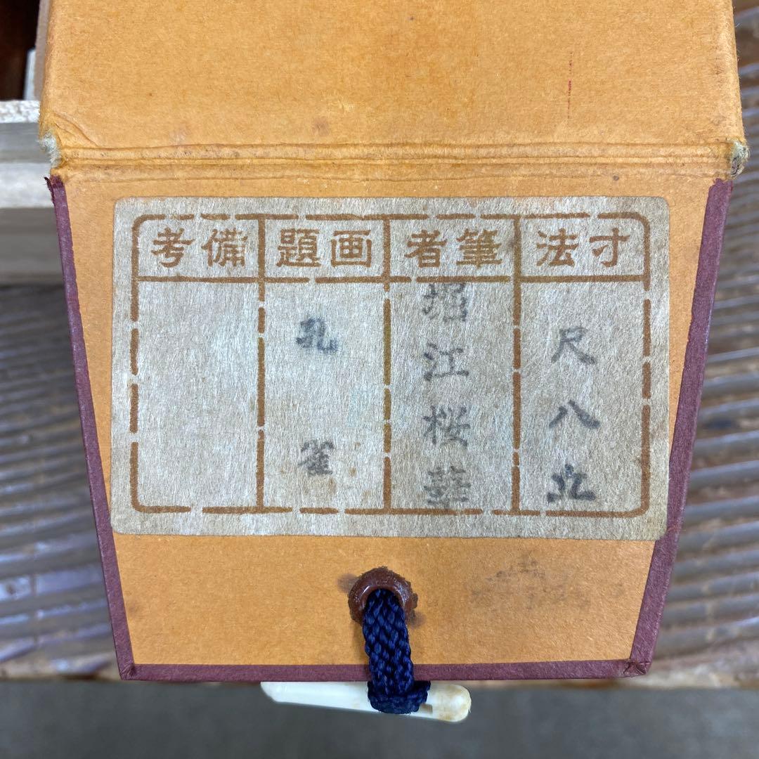 美品 掛け軸 堀江桜華作 孔雀図 共箱 花鳥 美術年鑑掲載 縁起物