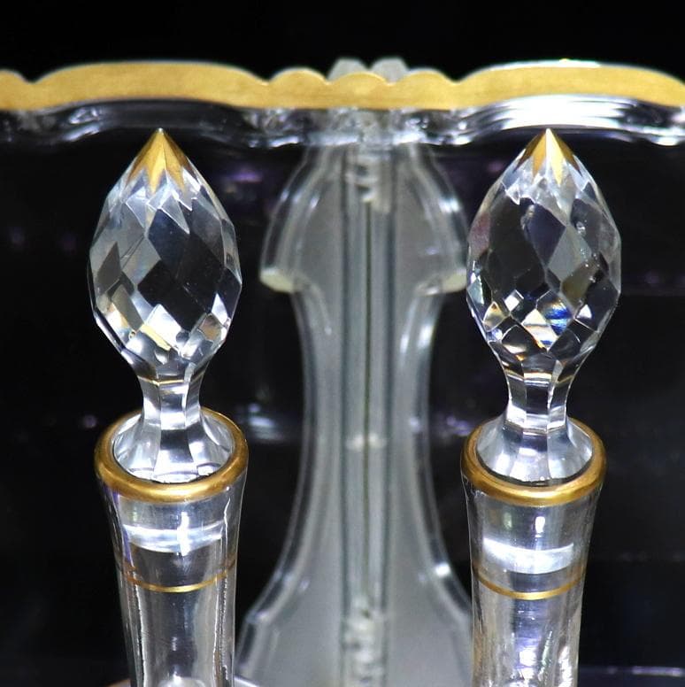 オールド・バカラ 1900年頃 金彩盛り上げ リキュールセット 超美品