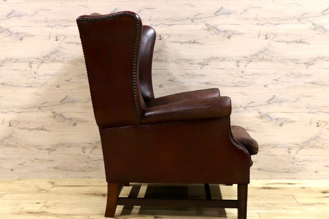 GMHK525○西洋 英国 ヴィンテージ ヴィクトリアン ウイングバックチェア