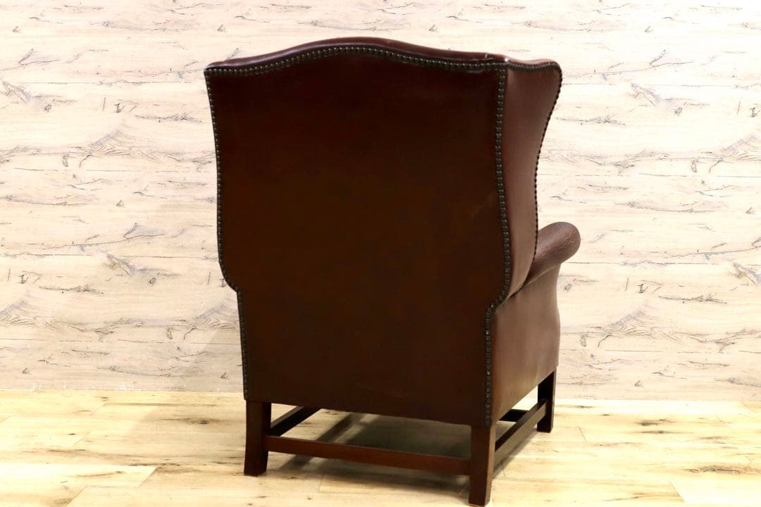 GMHK525○西洋 英国 ヴィンテージ ヴィクトリアン ウイングバックチェア