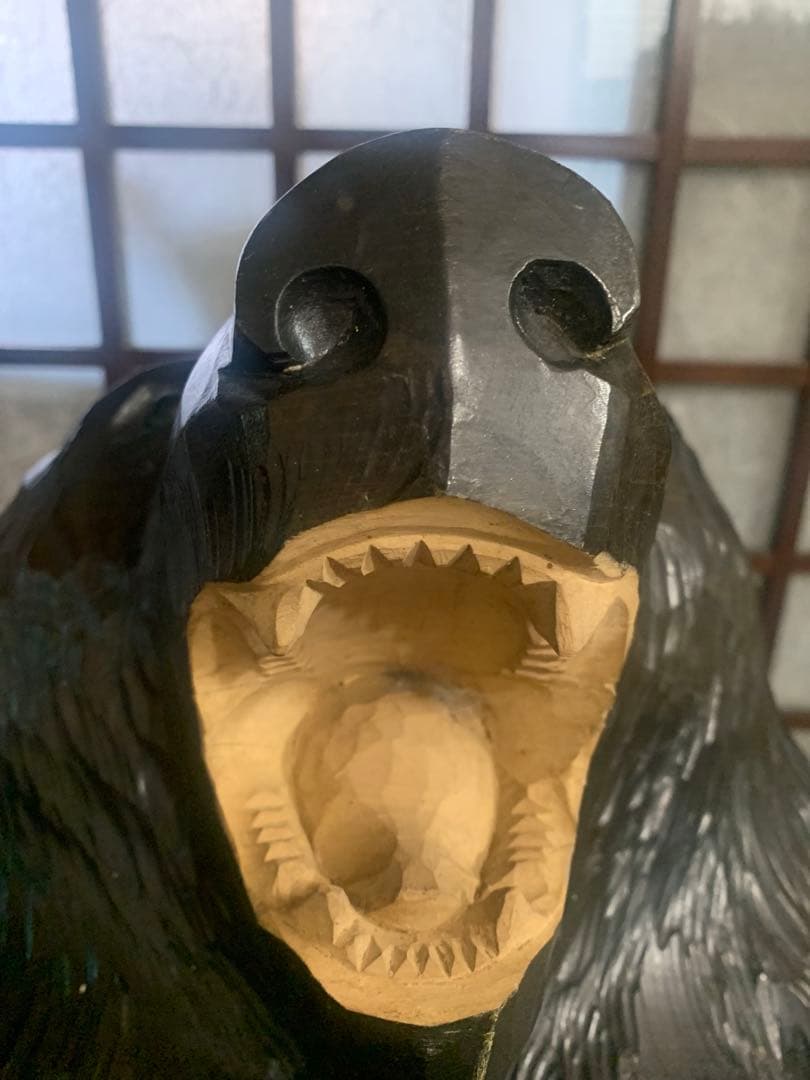 値下げ！熊 ベア 壁掛け 置物 木製 木彫り 彫刻 大型 工芸品 レトロ