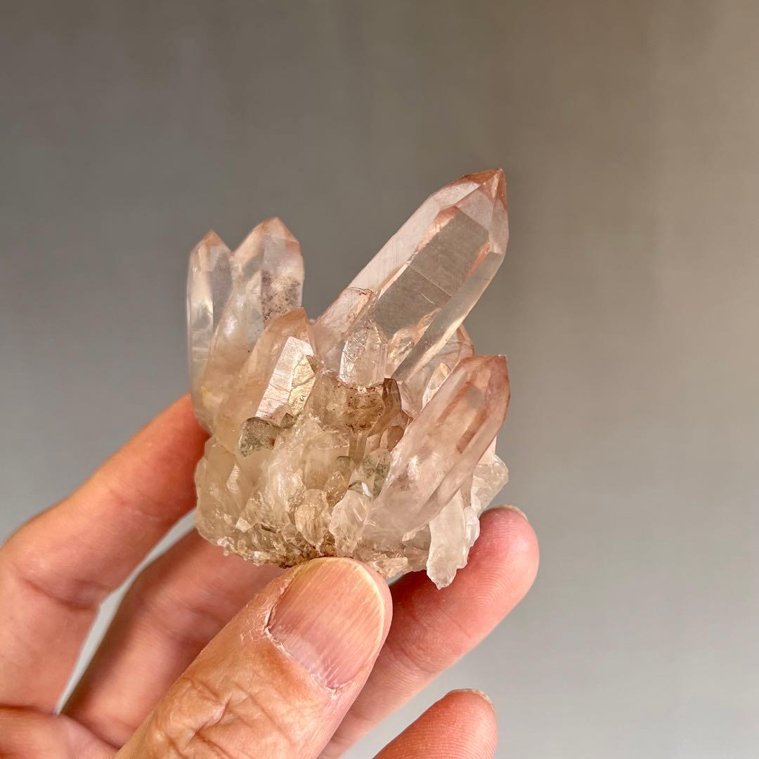 ストロベリーレムリアン　ディアマンティーナ産　クラスター　48 ピンクレムリアン