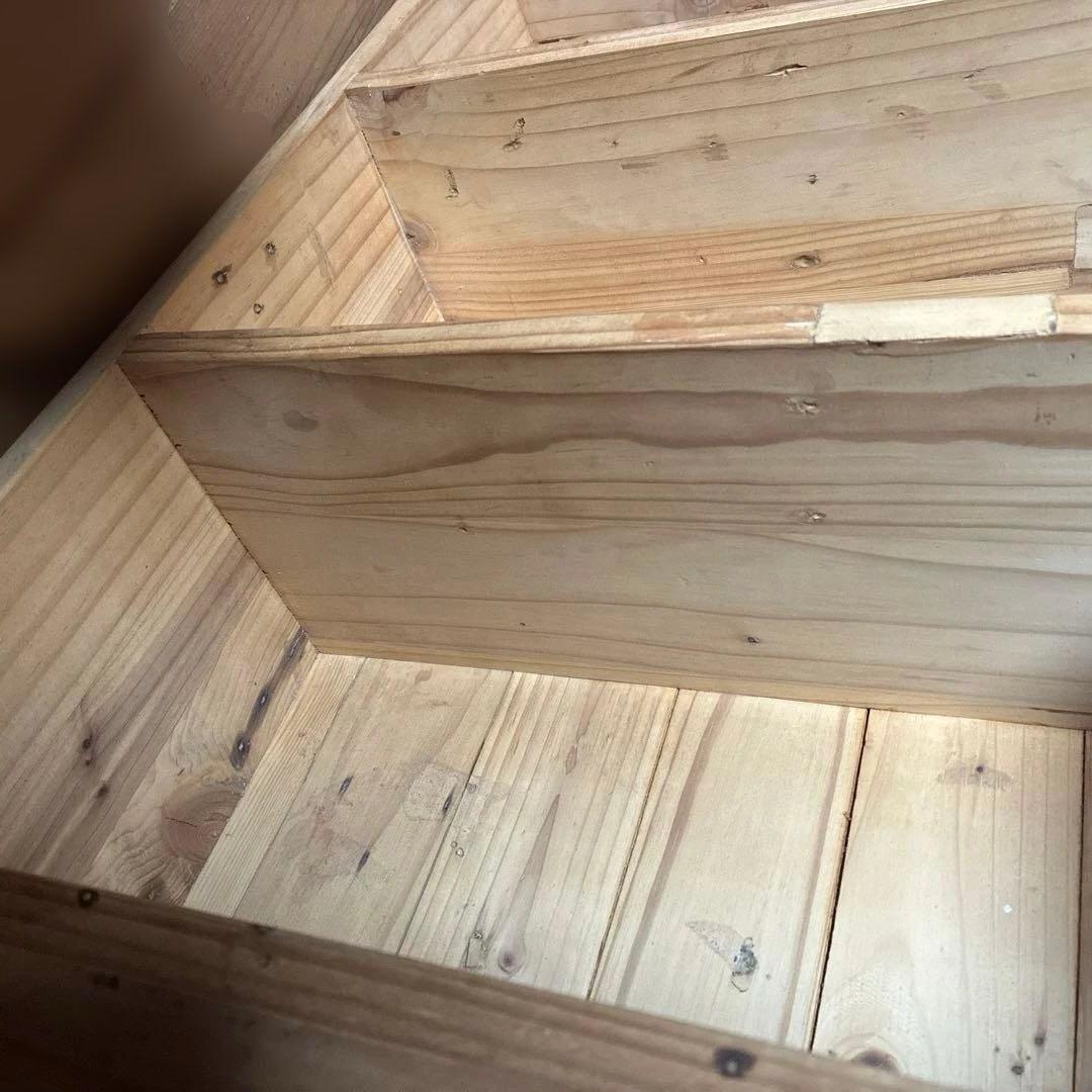 木製ラック 3段 引き出し付き ナチュラルウッド