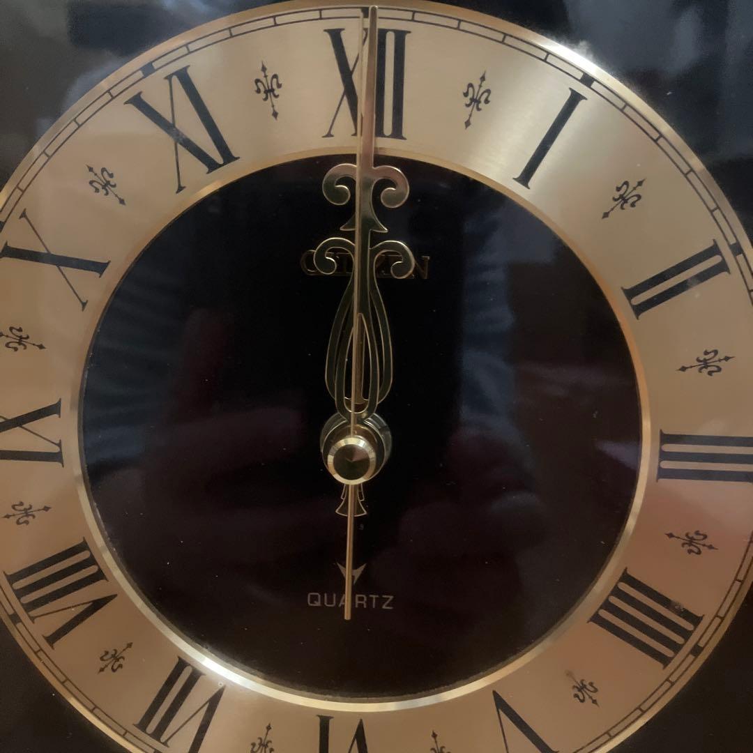 ゴールド ブラック クォーツ 置時計