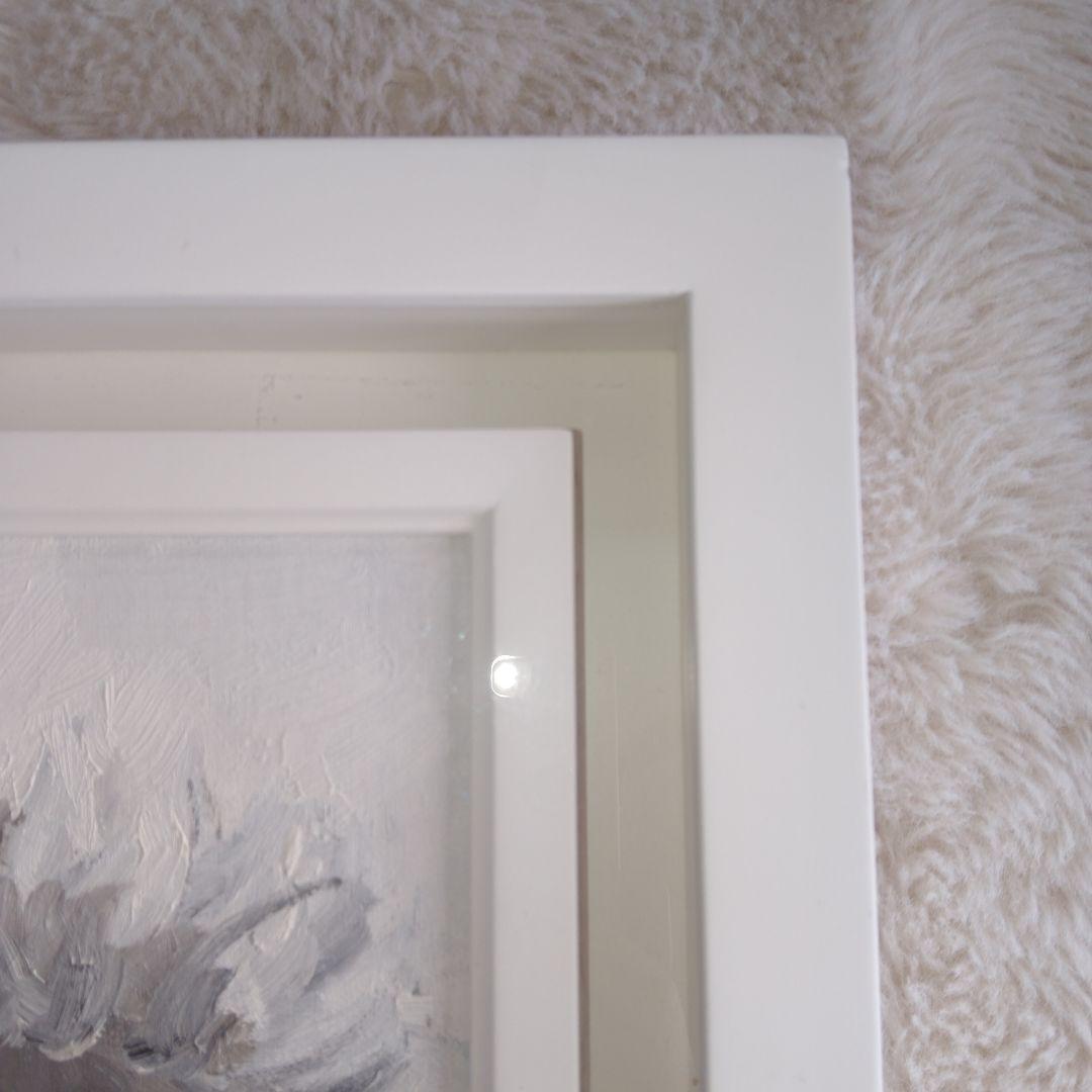 【美品】モノクロアート　タペストリー　セット　ひまわり　花　石膏像　額装