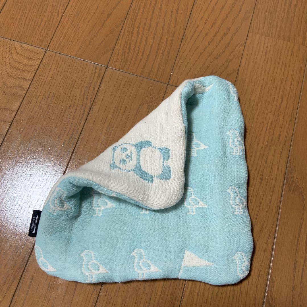 fuwara＊12重ガーゼはんかち❤︎限定ブルー×かもめ