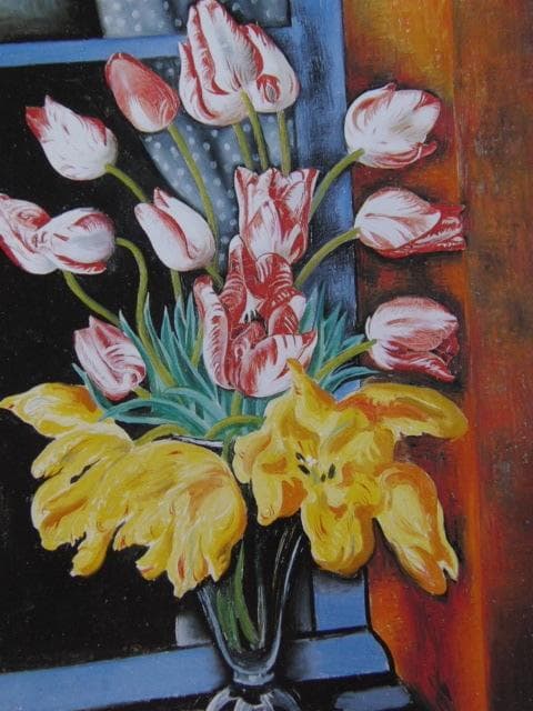 モイズ・キスリング、【チューリップ】、希少な画集画、新品高級額 額装付