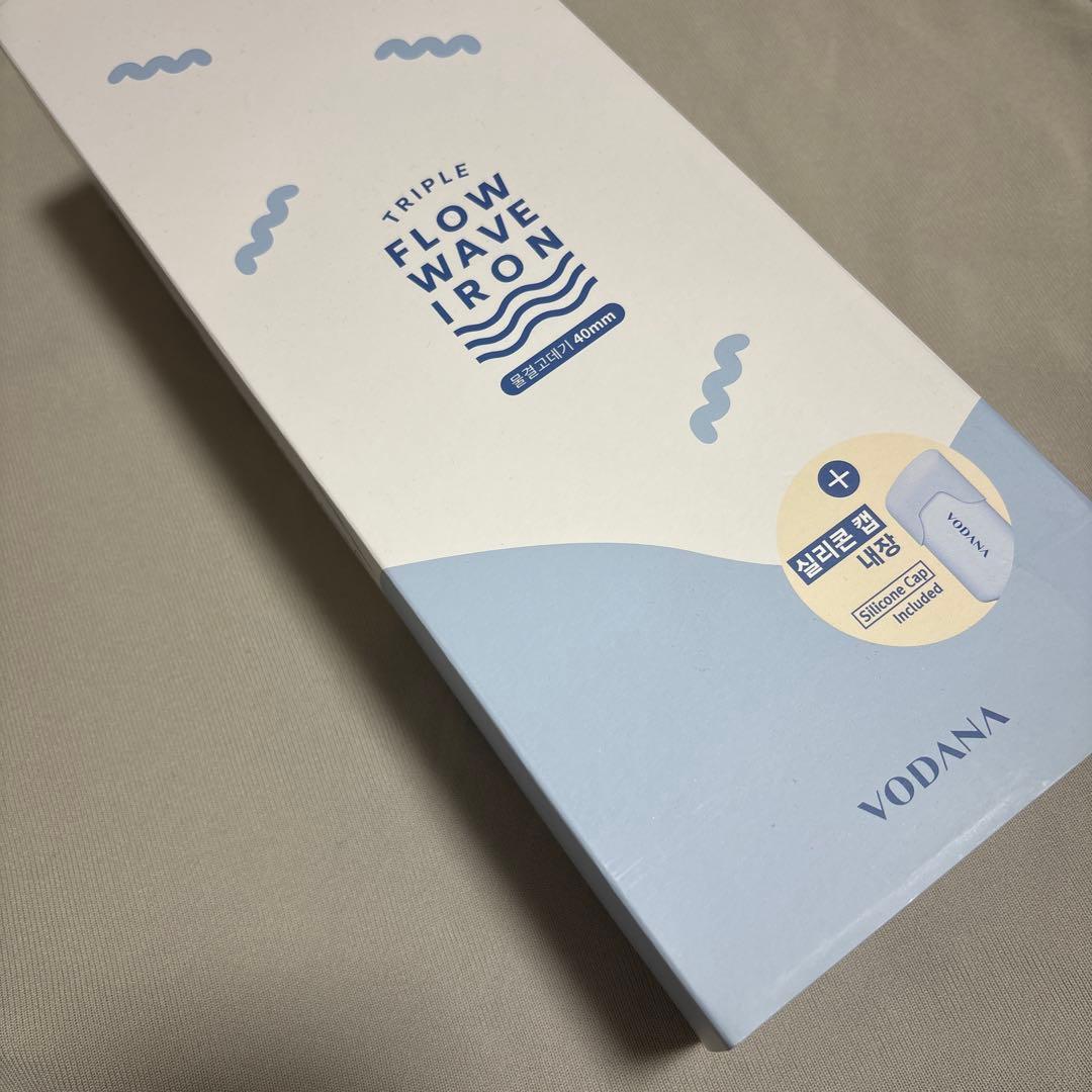 ココア　VODANA ウェーブアイロン 40mm ライトブルー