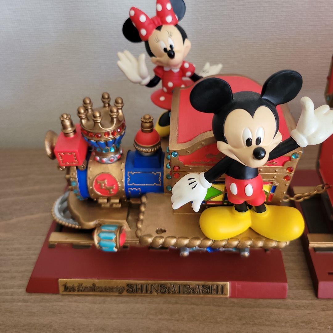 ミッキー ミニー 列車型置物 1st,2nd,3rd Anniversary