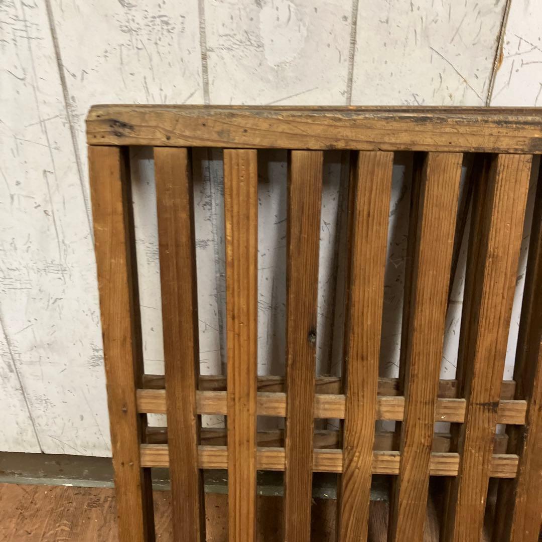 B-2 昭和レトロ 木製 帳場囲い 帳場格子 折りたたみ式 フェンス 間仕切り