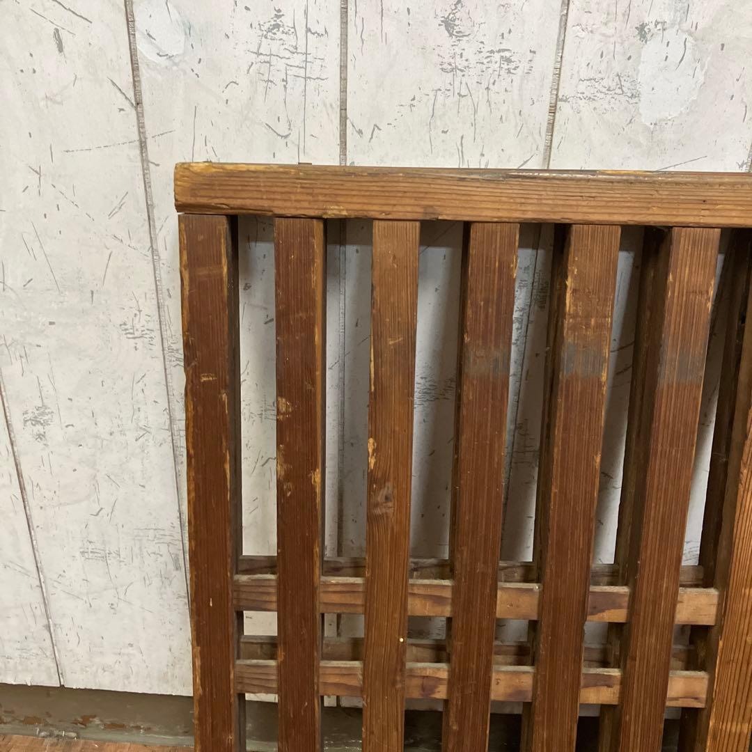 B-2 昭和レトロ 木製 帳場囲い 帳場格子 折りたたみ式 フェンス 間仕切り