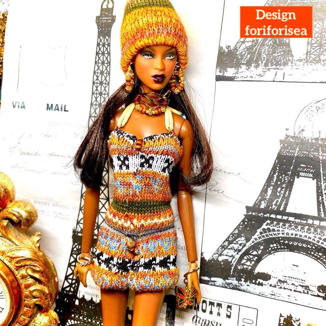 Jacquard knit short all-in-one☆☆☆アクセ☆☆