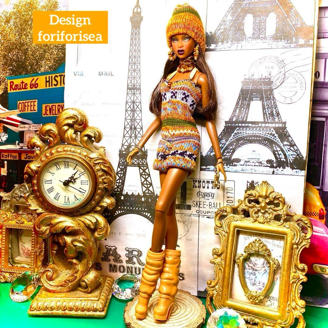 Jacquard knit short all-in-one☆☆☆アクセ☆☆