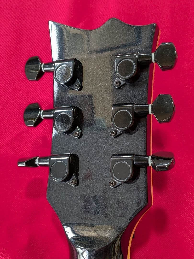 グラスルーツgma黒色レスポールスタイプギターケースアーム付き
