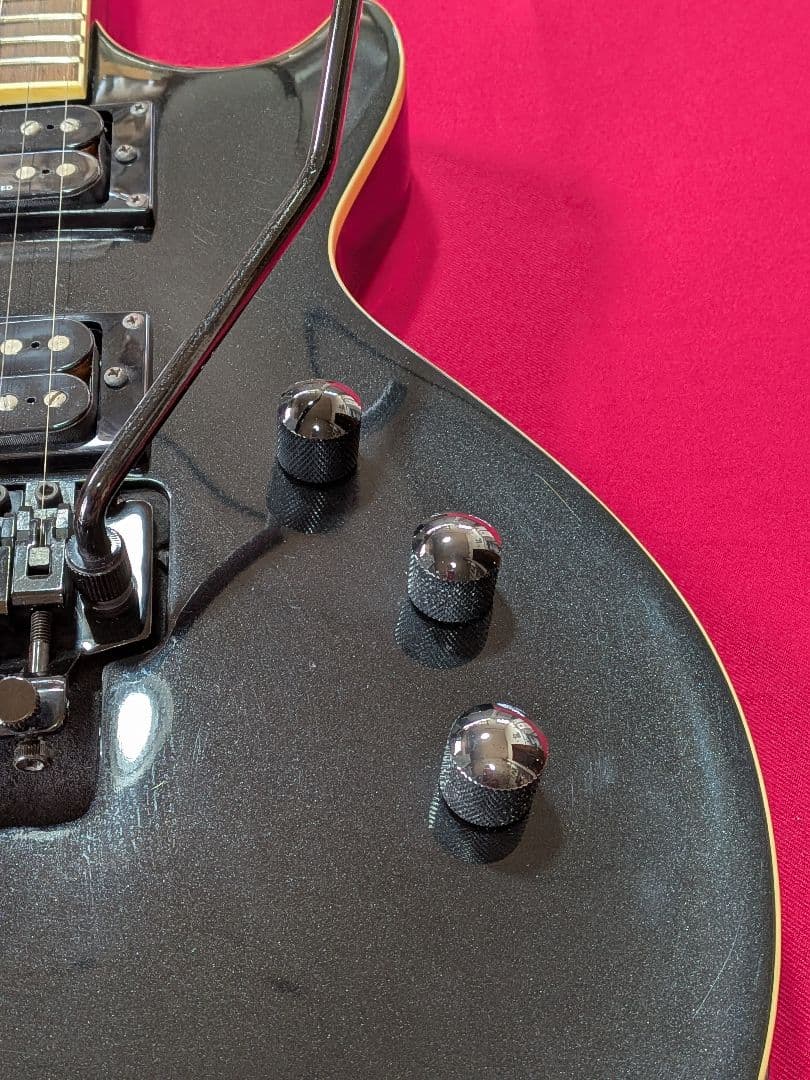 グラスルーツgma黒色レスポールスタイプギターケースアーム付き