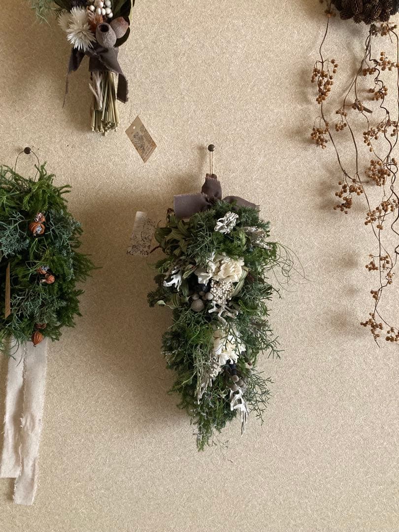 おまとめ✨swag #366 ホワイト紫陽花のクラシカルスワッグ