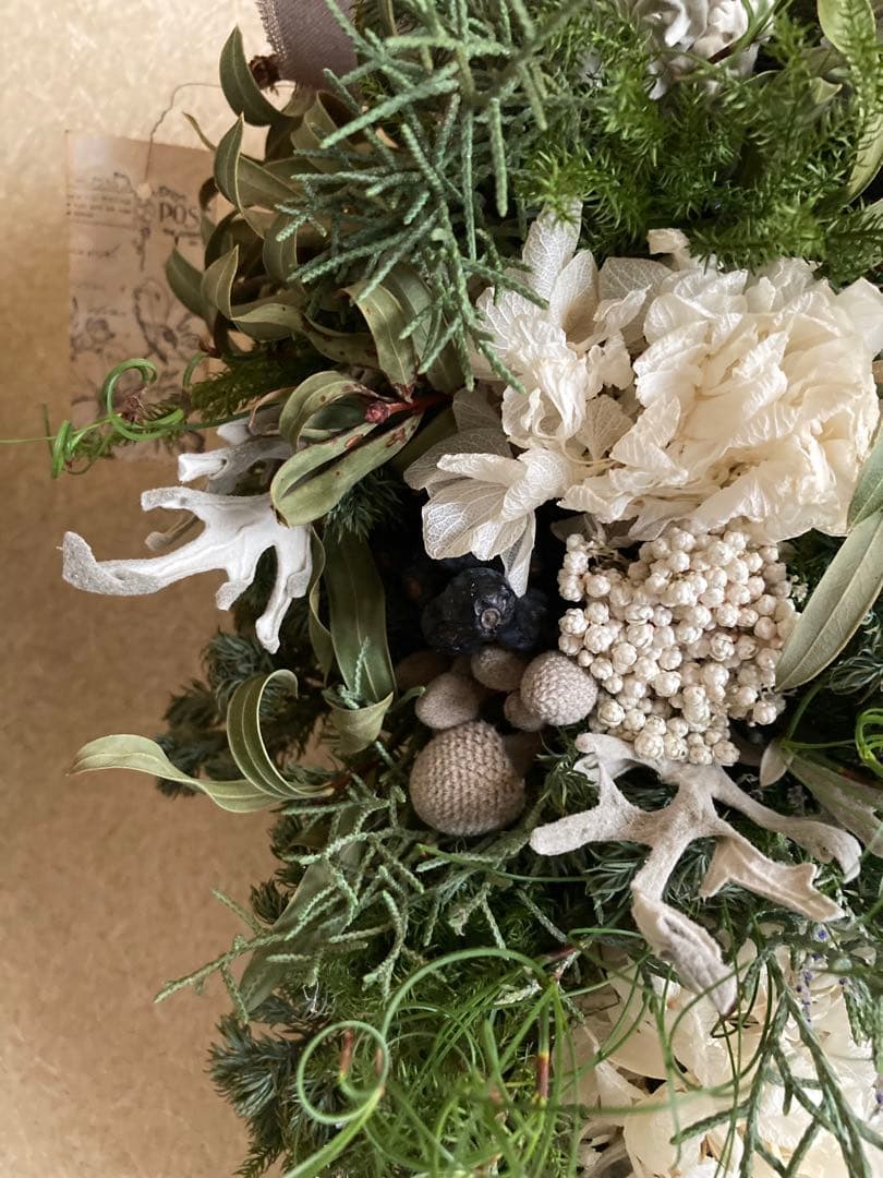 おまとめ✨swag #366 ホワイト紫陽花のクラシカルスワッグ