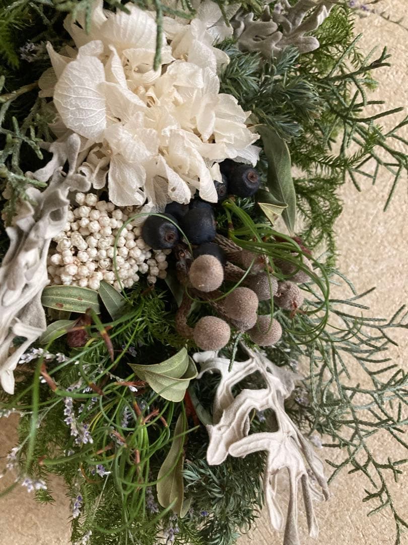 おまとめ✨swag #366 ホワイト紫陽花のクラシカルスワッグ