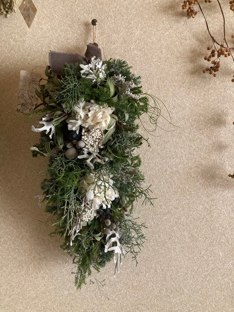 おまとめ✨swag #366 ホワイト紫陽花のクラシカルスワッグ