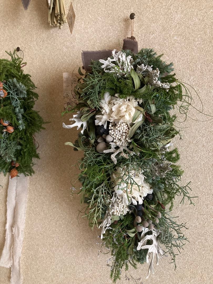 おまとめ✨swag #366 ホワイト紫陽花のクラシカルスワッグ