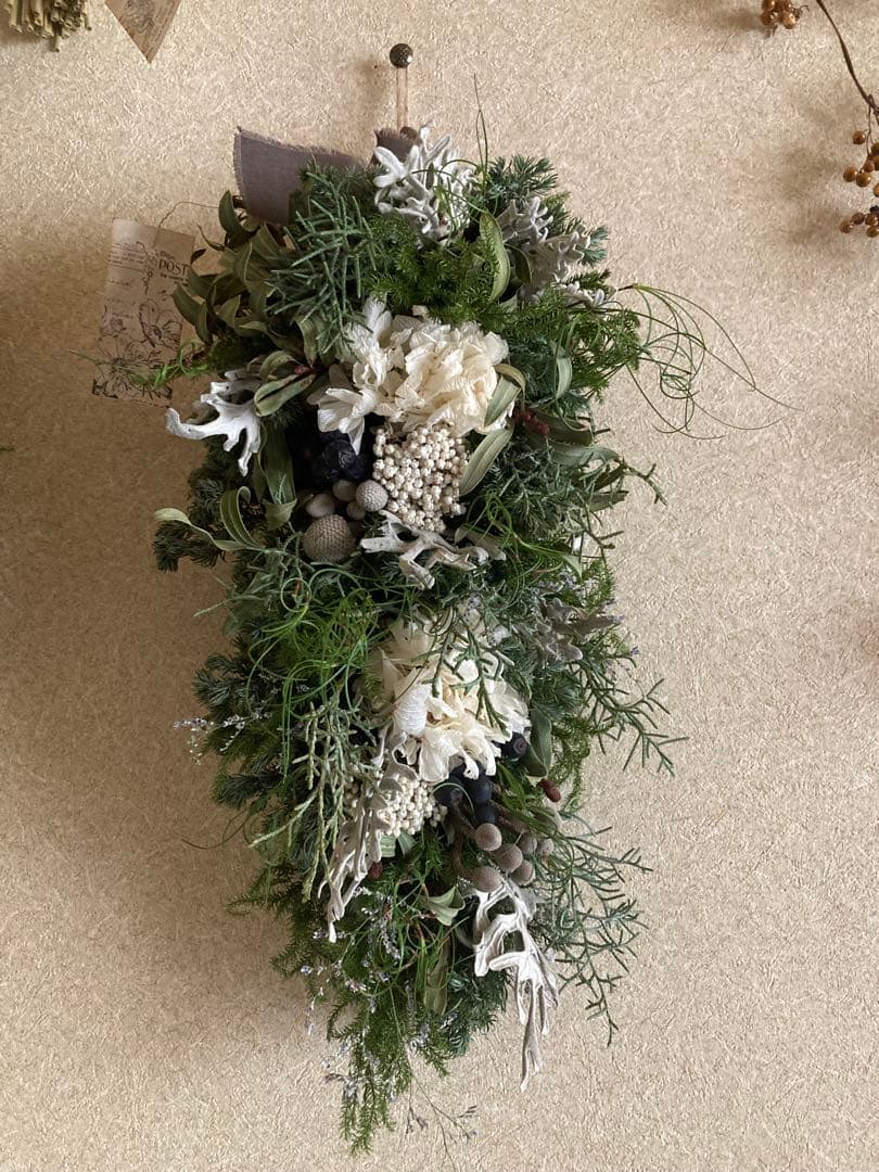 おまとめ✨swag #366 ホワイト紫陽花のクラシカルスワッグ