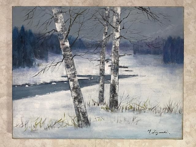 【巨匠】故・中谷龍一◆日展参与◆油彩Ｆ８号◆評価 ２４万円／号◆おまけ絵画付き