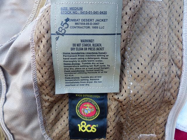 米軍実物　USMC　180S コンバットデザートジャケット M　マーパット　09
