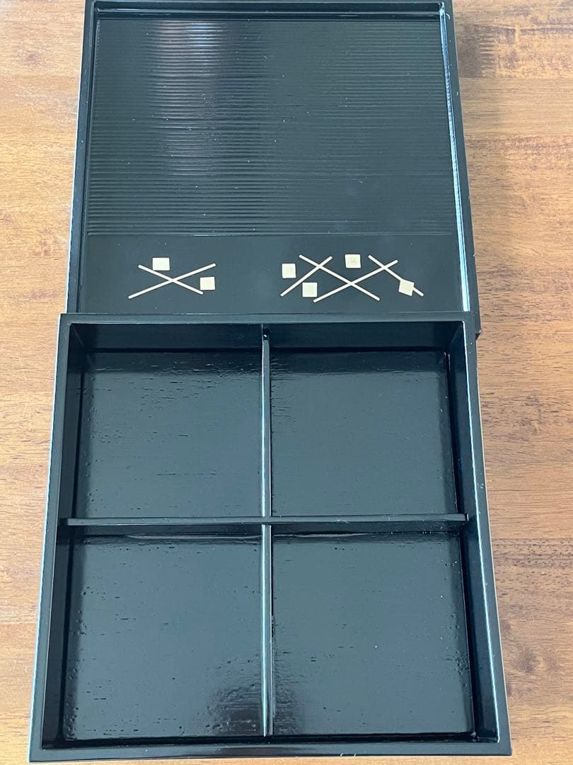 松花堂弁当　切箔松葉　新品　未使用　5客　箱入り