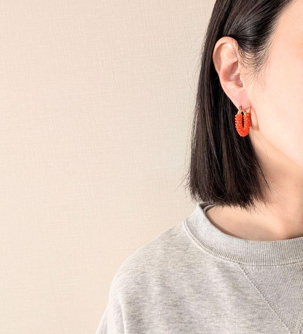 big orange✕goldピアス